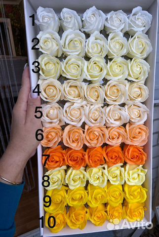 Мыльные розы и другие цвет поштучно или коробкой