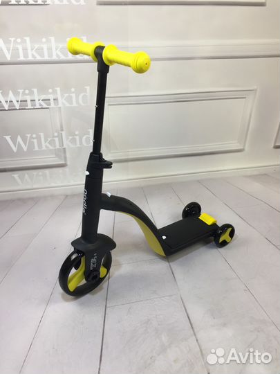 Самокат трансформер 3в1 цв. желтый