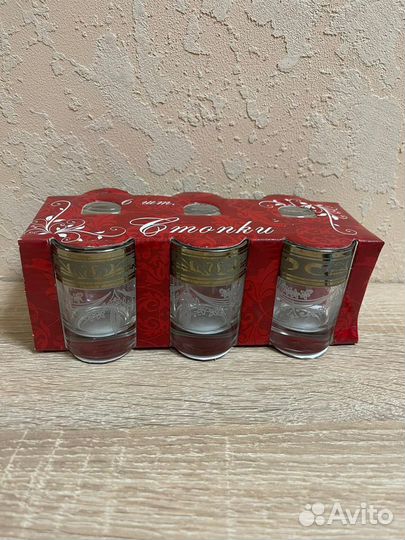 Стопки рюмки стаканы набор 6шт новый