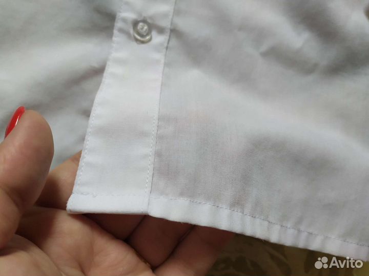 Рубашка белая для мальчика 104 длинный рукав