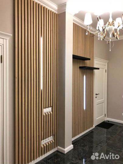 Декоративные рейки для перегородки стен потолков