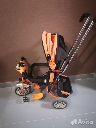 Велосипед коляска с ручкой