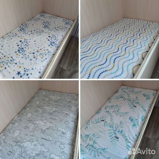 Простынь на резинке на детские кроватки. Шью