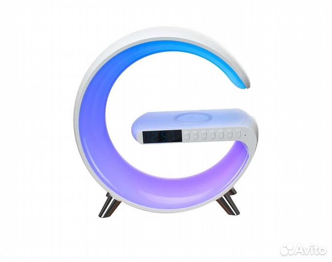 Смарт колонка с беспроводной зарядкой светильник