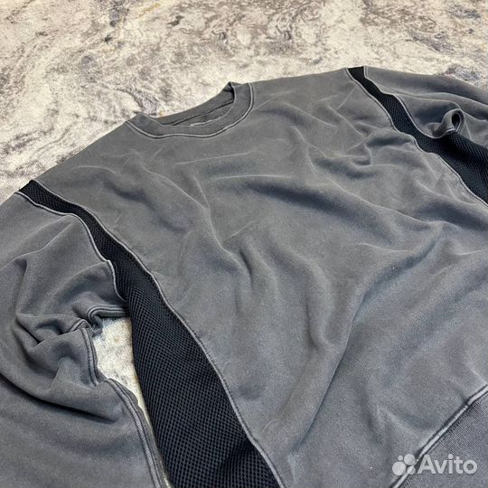 Свитшот cavempt серый с перфорацией