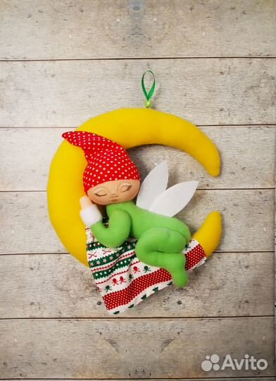 Мягкая интерьерная игрушка Эльф рождественский