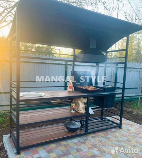 Мангал в стиле лофт