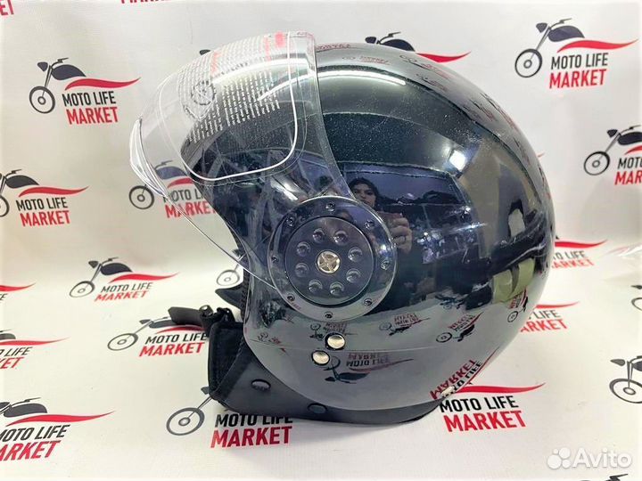 Шлем открытый Yamapa черный M-611