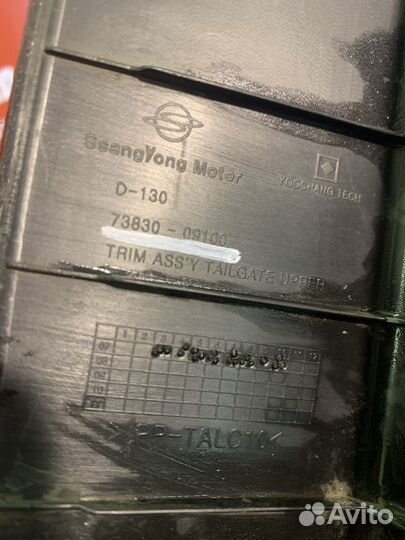 Ssang Yong Kyron Обшивка двери багажника