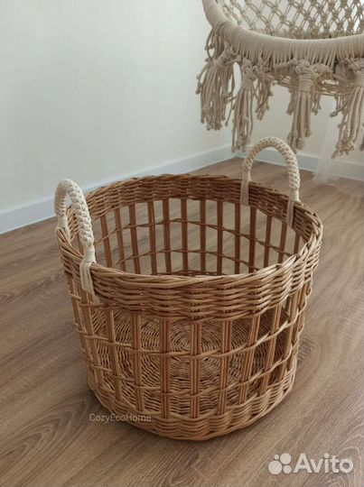 Корзина плетёная интерьерная, новая в наличии