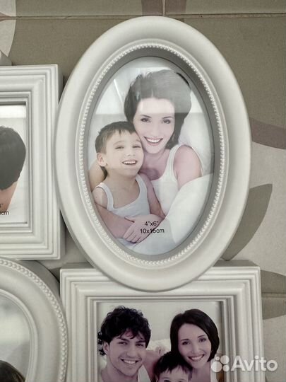 Рамка для фотографий фигурная белая