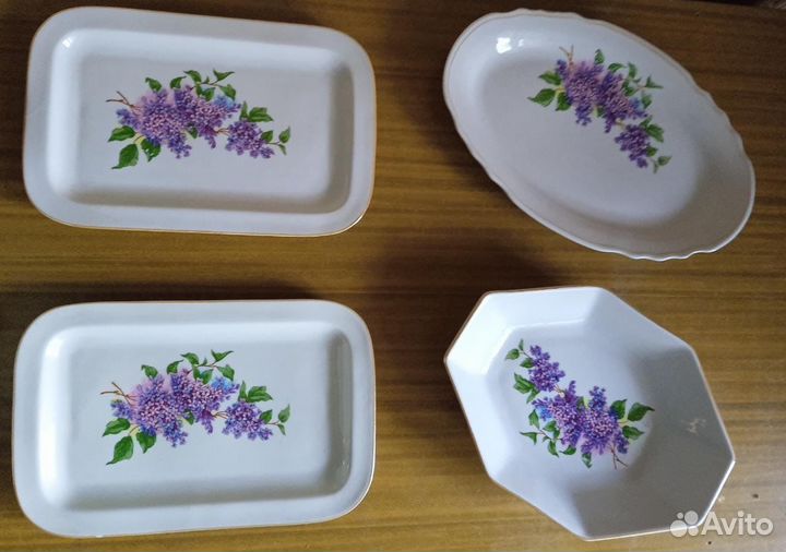 Поднос блюдо фарфор Дулево СССР для мяса рыбы