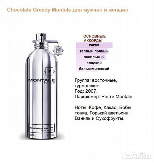 Chocolate Greedy Montale, духи 5 мл