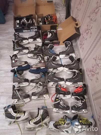 Коньки хоккейные Bauer, размеры евро 29,5-40,5