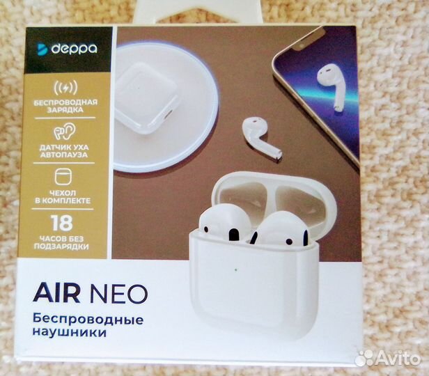 Беспроводные наушники Tws Deppa Air Neo новые