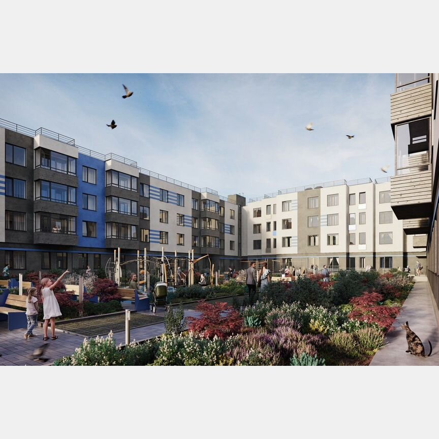 1-к. квартира, 36,6 м², 1/4 эт.