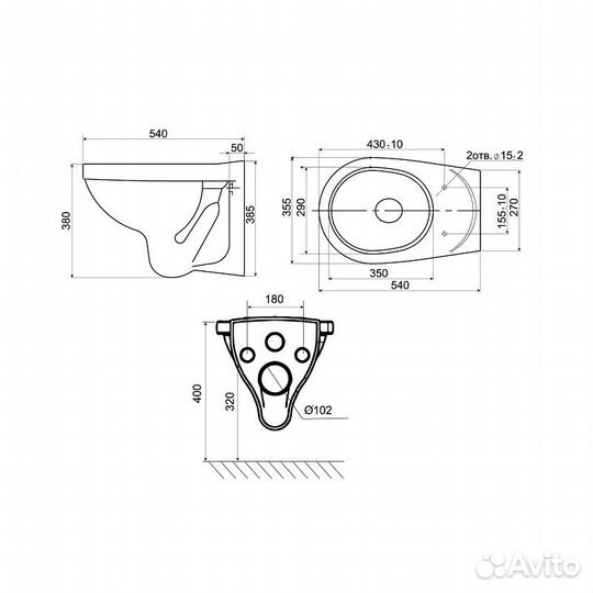 Инсталляция с унитазом