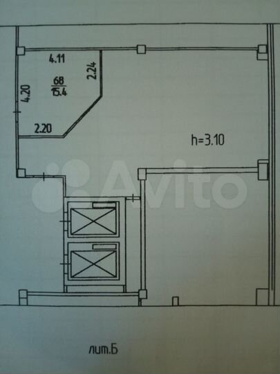 Торговая площадь, 15.4 м²