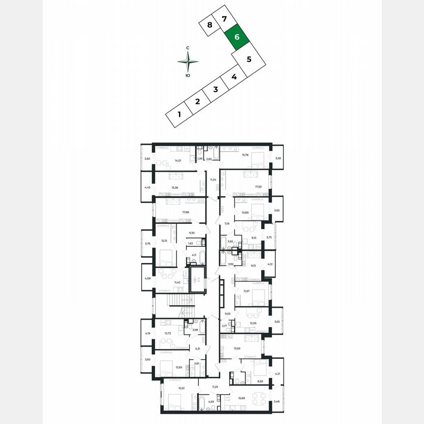 2-к. квартира, 58,8 м², 5/8 эт.
