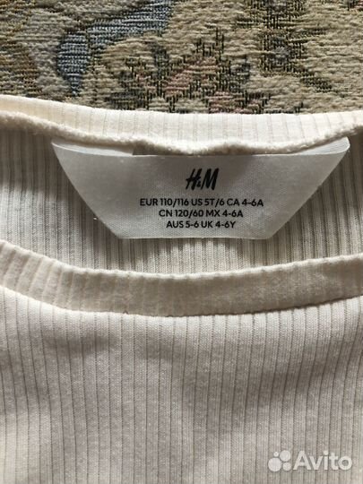 Лонгслив h&m 110-116