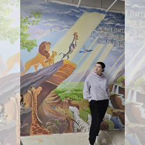 Роспись стен в детской комнате, Москва