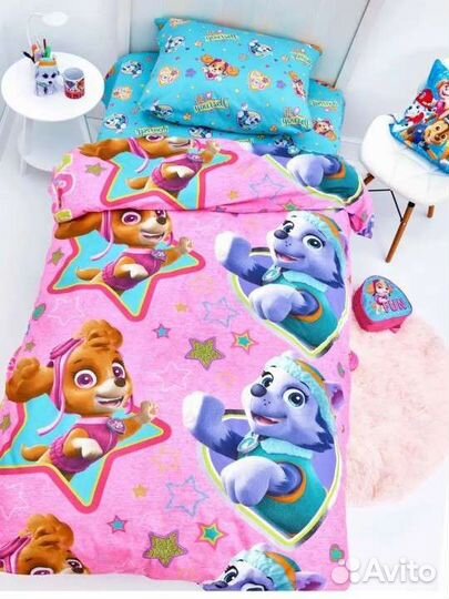 Комплект Щенячий патруль 1,5 спальный, новый