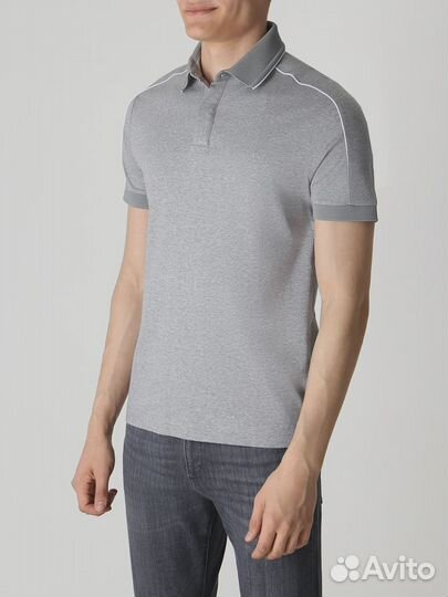 Поло Slim Fit хлопковое boss