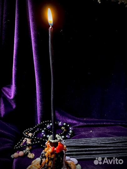 Свечи восковые черные