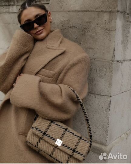 Пальто oversize цвета camel