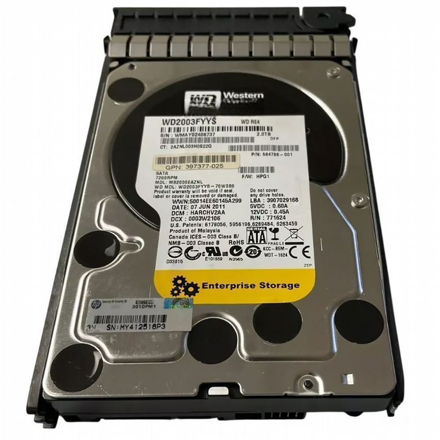 [397377-025] Жесткий Диск Hp Mb2000eaznl 2tb Sata2 3,5" Hdd 397377-025