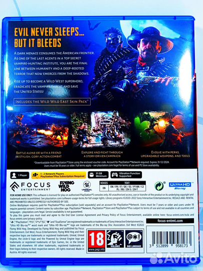 Диск для PS5 Evil West (русские субтитры) б/у