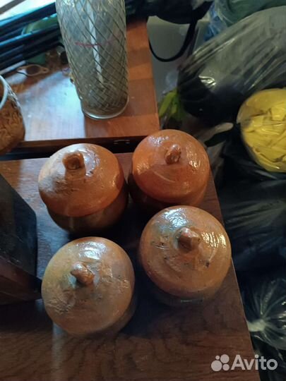Горшок из глины 4 штуки