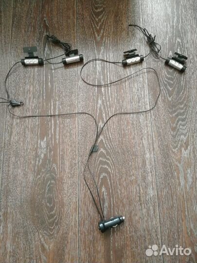 Синяя подсветка ног с штекером 4 модуля по 3 LED