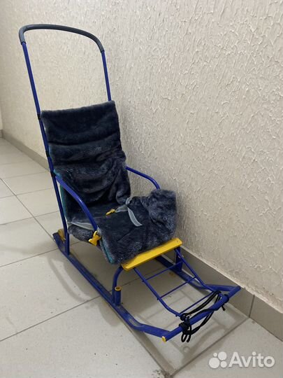 Детские зимние санки с колесиками