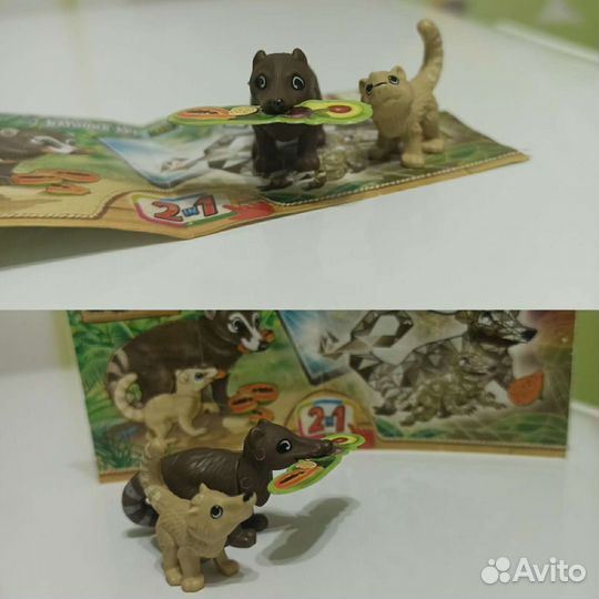 Киндер игрушки Зверята птицы кит