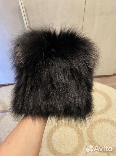 Шапка женская зимняя натуральный мех -песец
