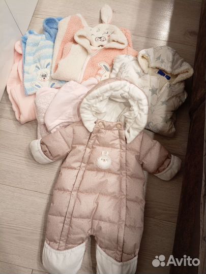 Пакет комбинезонов все времена года 62-74