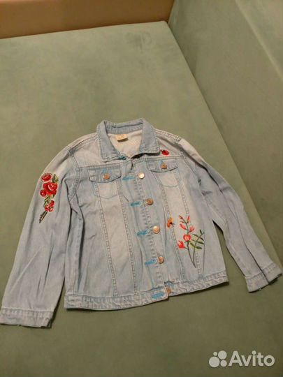 Джинсовая куртка для девочки 140