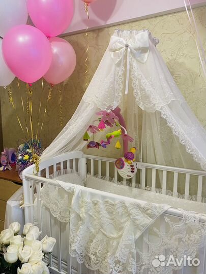 Балдахин в кроватку с держателем