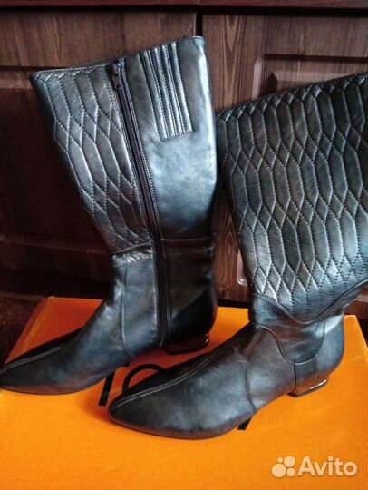 Сапоги осень весна женские 40 кожа