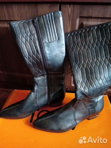 Сапоги осень весна женские 40 кожа