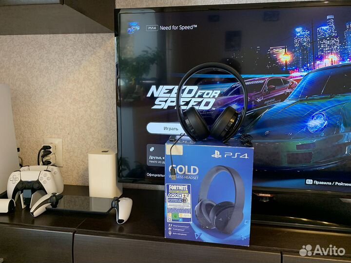 Беспроводные наушники sony PS4 gold