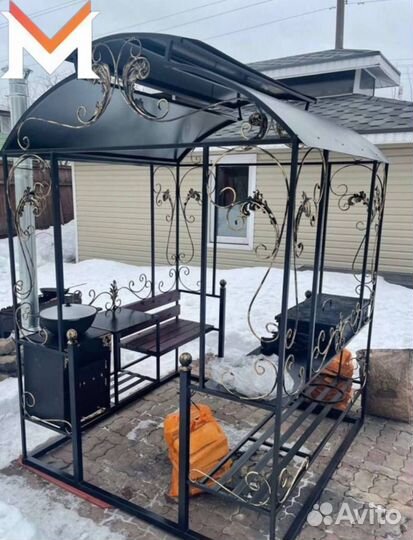 Мангал с крышей