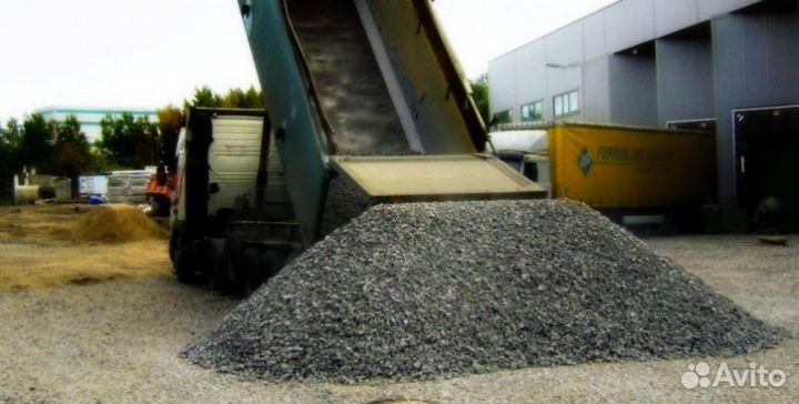 Щебень, песок