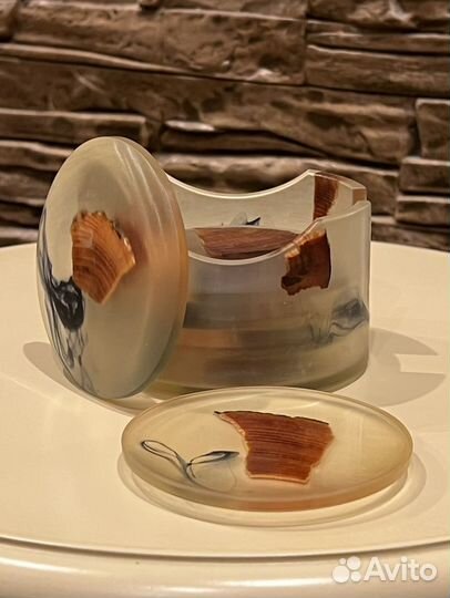 Подставки под чашки из эпоксидной смолы