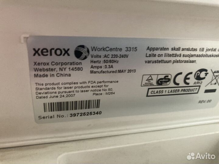 Мфу Xerox Work Center 3315
