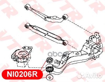 Полиуретановый сайлентблок рычага задней подвес
