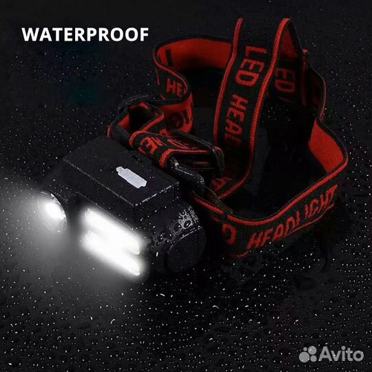 Фонарь налобный аккумулят XPE+COB