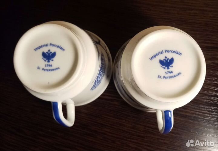 2 коф. чашки, менажница, 2 рюмки