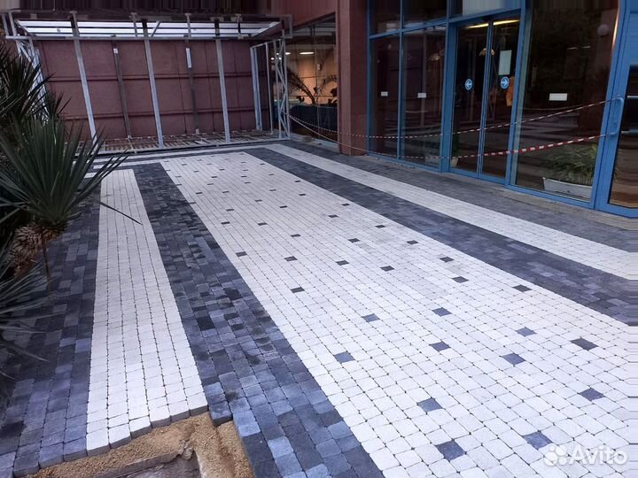 Тротуарная плитка и поребрик